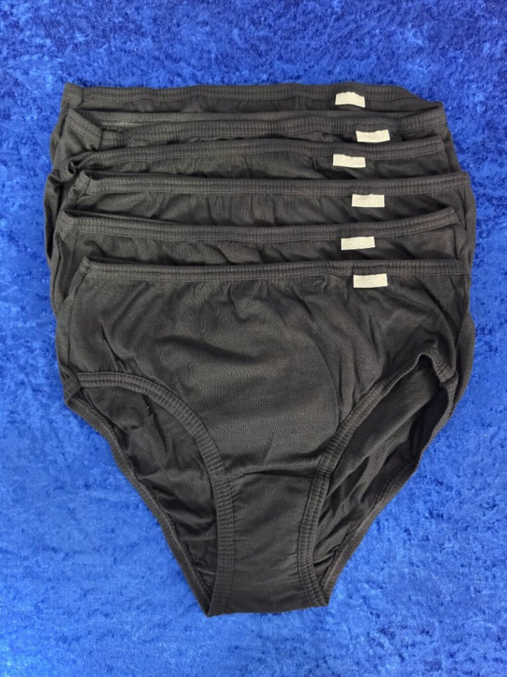 Jockey Elance Black Hipster Panties Size 7 Set of 6 - Picture 3 of 8